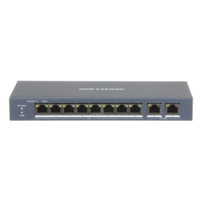 Коммутатор 10 портов неуправляемый Hikvision DS-3E0310P-E/M(B) PoE Синий (13098)