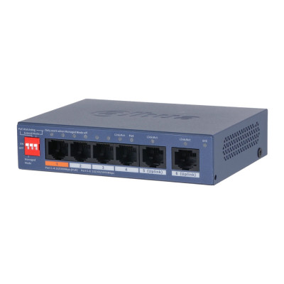 Комутатор 6 портів керований Dahua DH-CS4006-4ET2GT-60 PoE Синій (13105)