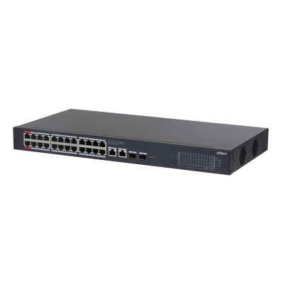 Комутатор 26 портів керований Dahua DH-CS4228-24GT-240 PoE Чорний (13107) Комутатор 26 портів керований Dahua DH-CS4228-24GT-240 PoE Чорний (13107)