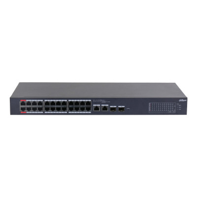 Коммутатор 28 портов управляемый Dahua DH-CS4226-24ET-240 PoE Черный (13108)