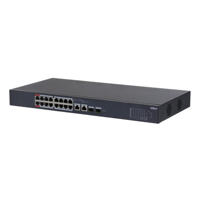 Коммутатор 18 портов управляемый Dahua DH-CS4218-16ET-135 PoE Черный (13110)