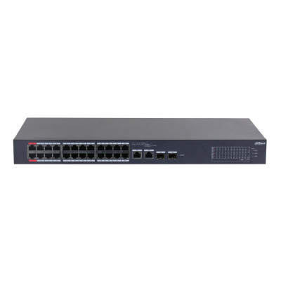 Коммутатор 28 портов управляемый Dahua DH-CS4226-24ET-375 PoE Черный (13116)