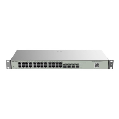 Коммутатор 24 порта управляемый Ruijie Reyee RG-NBS3100-24GT4SFP-V2 L2 Серый (13168)