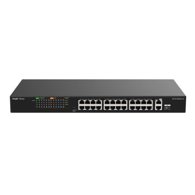 Коммутатор 26 портов неуправляемый Ruijie Reyee RG-ES126FGS-LP PoE Черный (13172)