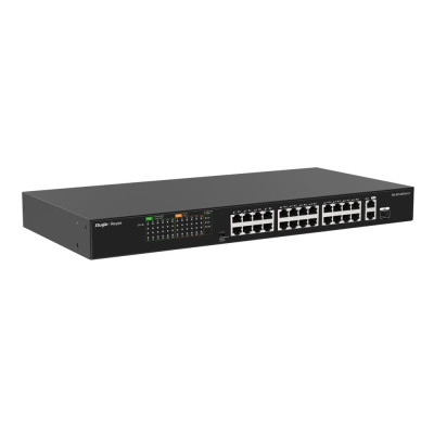 Коммутатор 26 портов неуправляемый Ruijie Reyee RG-ES126FGS-LP PoE Черный (13172) Коммутатор 26 портов неуправляемый Ruijie Reyee RG-ES126FGS-LP PoE Черный (13172)