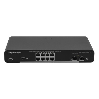 Комутатор 8 портів керований Ruijie RG-NBS3100-8GT2SFP L2 Чорний (13195) Комутатор 8 портів керований Ruijie RG-NBS3100-8GT2SFP L2 Чорний (13195)
