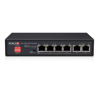 Коммутатор неуправляемый PoE Provision ISR PoES-0472GC+2G гигабитный с 4 портами PoE Черный (13205)