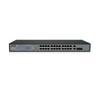 Комутатор некерований PoE Provision ISR PoES-24370C+2Combo з 24 портами PoE Чорний (13210)