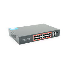 Коммутатор 16-портовый управляемый PoE Yoso YO316G-240 Черный (13217)