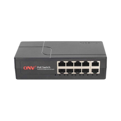 Комутатор 8-портовий Smart PoE ONV H1108PEBS Чорний (13252)