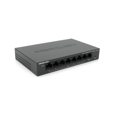 Комутатор POE Mercury MS08CP з 7 портами Чорний (13255)