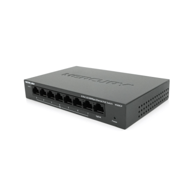 Комутатор POE Mercury MS08CP з 7 портами Чорний (13255) Комутатор POE Mercury MS08CP з 7 портами Чорний (13255)