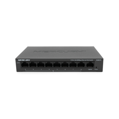 Комутатор POE Mercury MS09CPS з 8 портами Чорний (13256) Комутатор POE Mercury MS09CPS з 8 портами Чорний (13256)