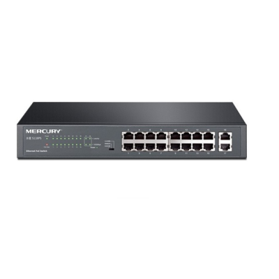 Комутатор POE Mercury SG118PS 16 портів Чорний (13258)