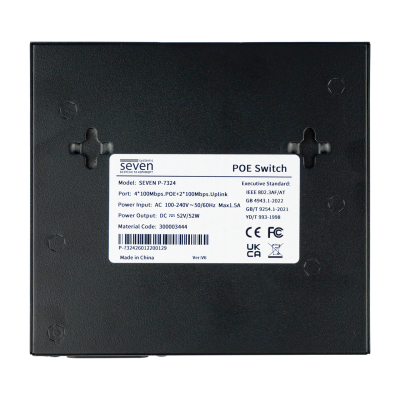 PoE-комутатор switch 4 порти SEVEN P-7324 Чорний (13290) PoE-комутатор switch 4 порти SEVEN P-7324 Чорний (13290)