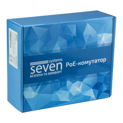 PoE-комутатор switch 4 порти SEVEN P-7324 Чорний (13290) PoE-комутатор switch 4 порти SEVEN P-7324 Чорний (13290)