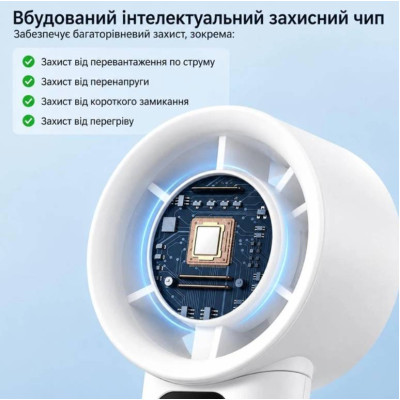 Портативний вентилятор Urbankit M11 LED 120 швидкостей USB Type-C Білий (M11-001) Портативний вентилятор Urbankit M11 LED 120 швидкостей USB Type-C Білий (M11-001)