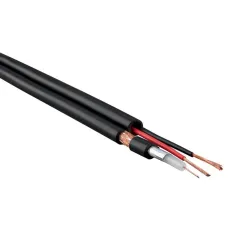 Кабель коаксиальный Eurosat RG-59-CU+2x0.5 PE 305 м Черный (13502)