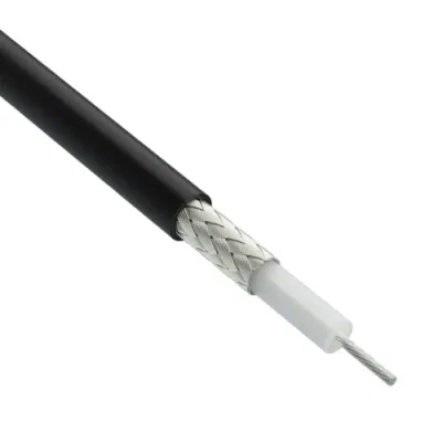 Кабель коаксіальний Ritar RG-58 C/U 0.6 mm Cu + 64 CCA 200м Чорний (13510)