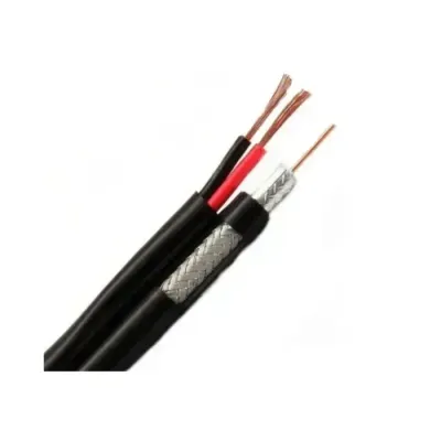 Кабель коаксиальный Yoso B100-RG59 + 2x0.5mm2 0.81 мм CCS 64x0.12m CCA 100м Черный (13526)