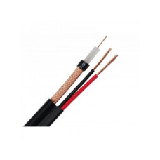 Кабель коаксиальный Ritar B100-RG59CCA + 2x0.5mm CU 0.81 мм CCA 64x0.12m CCA 100м Черный (13527)