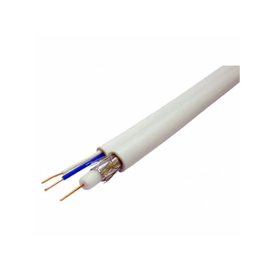 Кабель коаксіальний Ritar W100-3C2V + 2x0.5mm2 0.5 мм CU 64x0.12m CCA 100м Білий (13533)