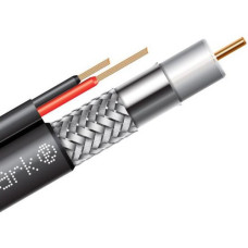 Кабель коаксиальный Ritar B305-RG59 + 2x0.5mm2 0.81 мм CU 64x0.12m CCA 305м Черный (13535)
