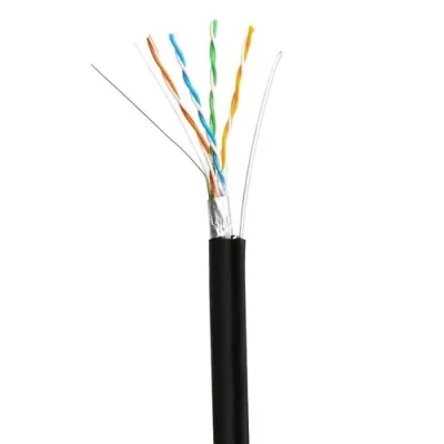 Кабель кручена пара Atis FTP 4x2x0.5-CU PE MT cat.5e 305м Чорний (13600)
