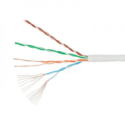Кабель кручена пара Одескабель OК-NET КГПВ-ВП 100 4x2x0.48 U/UTP-cat.5E-SL patch AWG26 305 м Білий (13614)