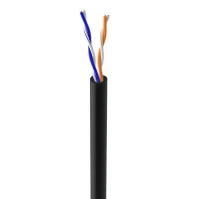 Кабель кручена пара Merlion КНП UTP 4x2x0.5 4p 24 AWG CCA 305м Чорний (13745)