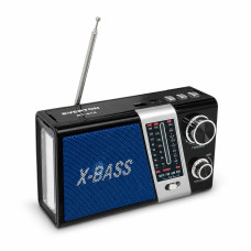 Портативний радіоприймач Everton RT-816 Bluetooth FM/AM/SW USB Чорно-синій (M1134)