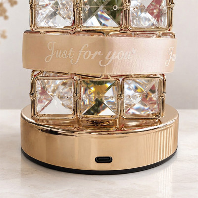 Настольная лампа LED ночник Lesko Rose Crystal YW-HP-MGMFP Champagne (14478-96605) Настольная лампа LED ночник Lesko Rose Crystal YW-HP-MGMFP Champagne (14478-96605)