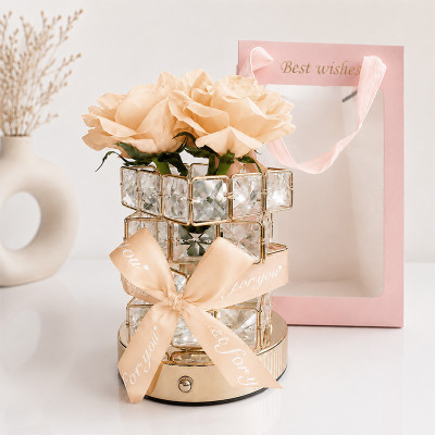 Настольная лампа LED ночник Lesko Rose Crystal YW-HP-MGMFP Champagne (14478-96605) Настольная лампа LED ночник Lesko Rose Crystal YW-HP-MGMFP Champagne (14478-96605)