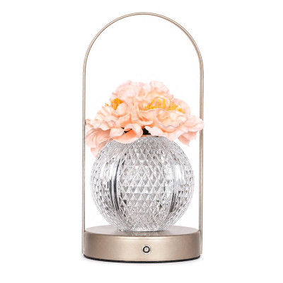 Настольная лампа LED ночник Lesko Rose Crystal KNXSTD01 Peach (14480-96603)