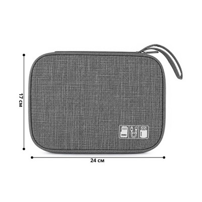 Сумка-органайзер Lesko SM015 24x2x17 см Сірий (14557-97156) Сумка-органайзер Lesko SM015 24x2x17 см Сірий (14557-97156)