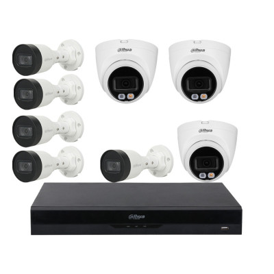 Вуличний комплект IP-відеоспостереження Dahua KIT-DH207 Білий (14189)