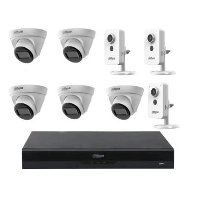 Комплект IP-видеонаблюдения Dahua KIT-DH194 Белый (14197)
