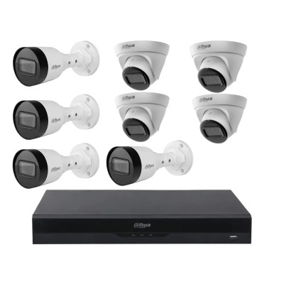 Вуличний комплект IP-відеоспостереження Dahua KIT-DH185 Білий (14200)