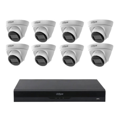 Вуличний комплект IP-відеоспостереження Dahua KIT-DH186 Білий (14201)