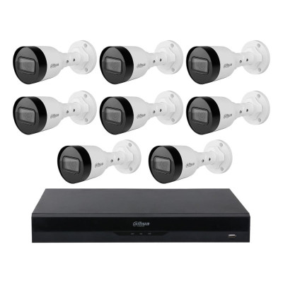 Вуличний комплект IP-відеоспостереження Dahua KIT-DH187 Білий (14202)