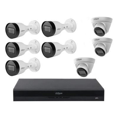 Вуличний комплект IP-відеоспостереження Dahua KIT-DH183 Білий (14203)