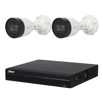 Вуличний комплект IP-відеоспостереження Dahua KIT-DH126 Білий (14209)