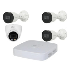 Вуличний комплект IP-відеоспостереження Dahua KIT-DH130 Білий (14210)