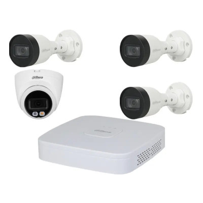 Вуличний комплект IP-відеоспостереження Dahua KIT-DH130 Білий (14210)