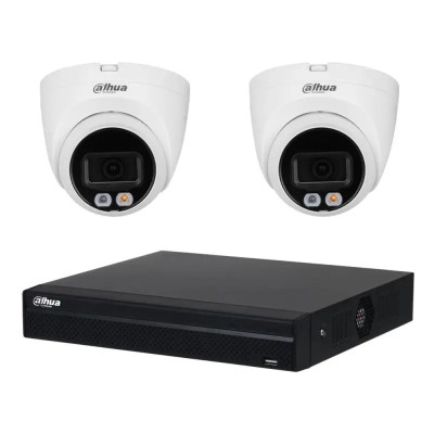 Вуличний комплект IP-відеоспостереження Dahua KIT-DH124 Білий (14212)