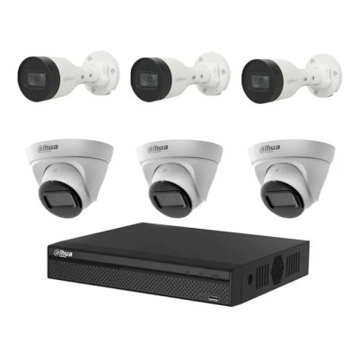 Вуличний комплект IP-відеоспостереження Dahua KIT-DH202 Білий (14228)
