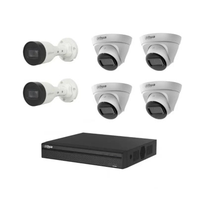 Вуличний комплект IP-відеоспостереження Dahua KIT-DH201 Білий (14229)
