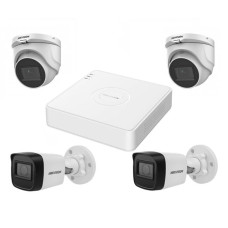 Комплект TurboHD відеоспостереження Hikvision KIT-DS0204 Білий (14155)