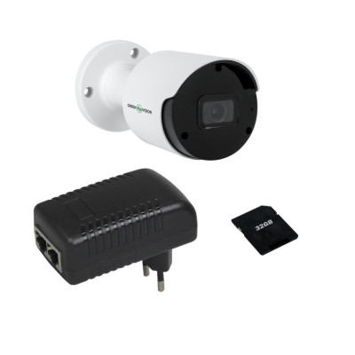 Комплект IP-відеоспостереження GreenVision GV-811 з розпізнаванням облич на 1 камеру Білий (14020)