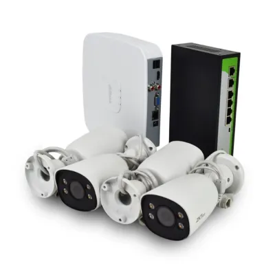 Комплект IP-видеонаблюдения ZKTeco CCTV bundle kit №1 4 камеры Белый (14028)
